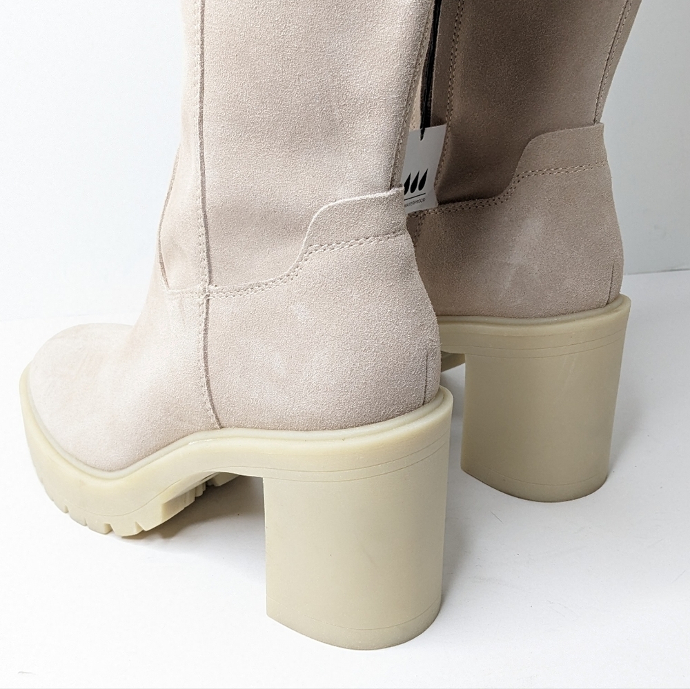Dolce Vita Corry H2O Platform Tall Boots, Cream Suede, Women's 7.5 - Picture 5 of 8